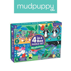 Mudpuppy Puzzle progresywne „Uważność” 4, 6, 9 i 12 elementów 2+
