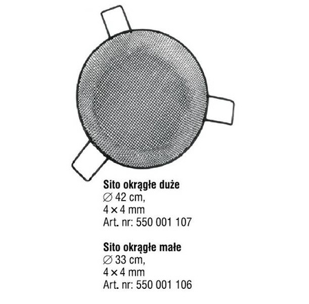 SITO OKRĄGŁE DUŻE 42cm/4X4mm KONGER 550001107