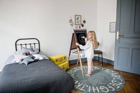 Duża drewniana tablica brązowa z 14 akcesoriami, Janod