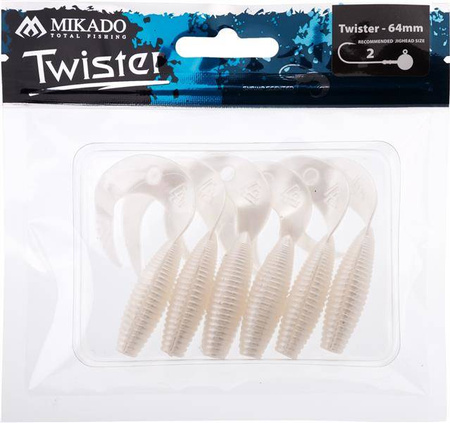 PRZYNĘTA - TWISTER 64mm/ PEARL - op.6szt. MIKADO PMTBT-64-PE