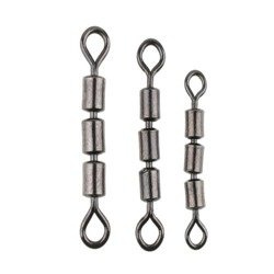 TC - KRĘTLIK ROLKOWY POTRÓJNY - BLACK - Nr. 8 - op.10szt. MIKADO AMA-TC01-8B