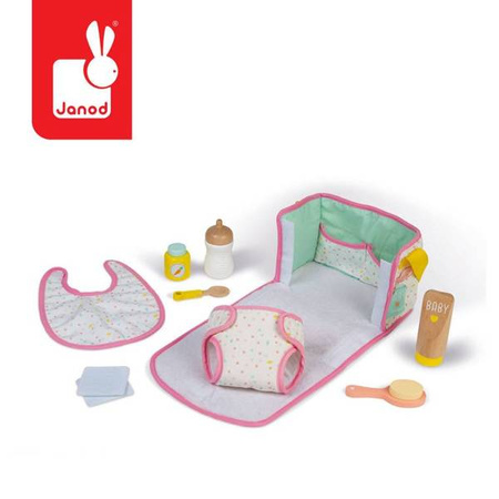 Zestaw torba do przewijania z 8 akcesoriami, Janod