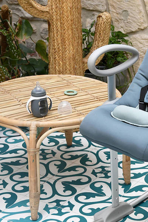 Beaba Szklana butelka treningowa w silikonowej osłonce 2w1 210 ml Mineral grey