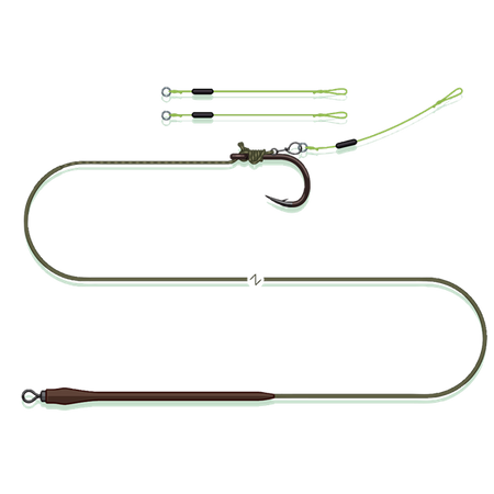 PRZYPON SUMOWY Z SZYBKOZŁĄCZKĄ DO PELETU 65CM 0.90MM/1.35MM #2/0 SINKING MADCAT (70968)