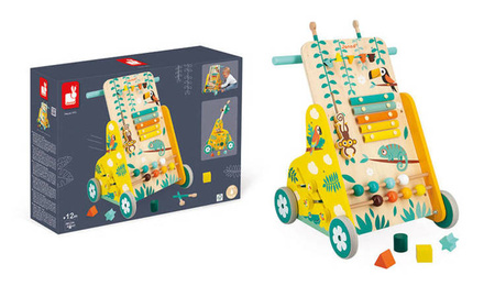 Wielofunkcyjny pchacz edukacyjny Tropik 12m+, Janod