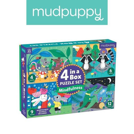 Mudpuppy Puzzle progresywne „Uważność” 4, 6, 9 i 12 elementów 2+