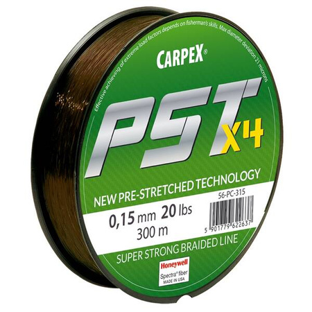 Plecionka Carpex 0.15mm, 20lbs, 300m, brązowa Carpex 56-PC-315