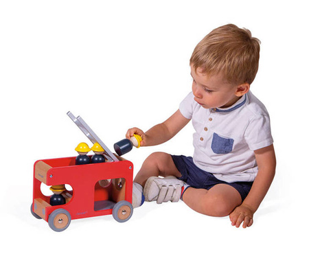 Straż pożarna drewniana Bolid 2+, Janod