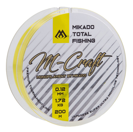 ŻYŁKA - M-Craft - 0.16mm/2.87kg/200m - FLUO YELLOW - op.1szp. MIKADO ZMCFY-200-016