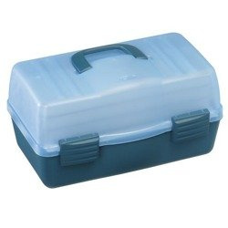 Pudełko wędkarskie z 6 szufladami, 46x28,2x25,3cm, przezr./nieb. Panaro 74-Y-138/n