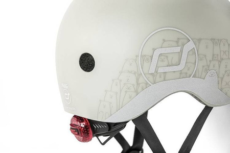 SCOOTANDRIDE Kask z odblaskami XXS-S dla dzieci 1-5 lat Ash Bear