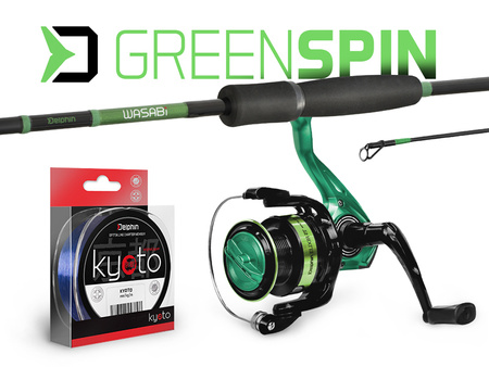 Zestaw spinningowy Delphin GreenSPIN 240cm/30g + 3T + 0,234mm Delphin (101005747)