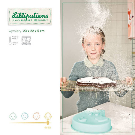 LILLIPUTIENS Silikonowa forma do pieczenia Mały kucharz, Niedźwiadek Cesar, 4+