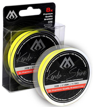 PLECIONKA - KENDO SHINE - 0.18mm/17.81kg/2100m - FLUO ŻÓŁTA - op.1szp. MIKADO ZKS00Y-2100-018