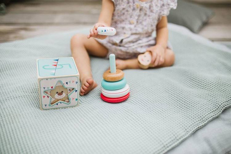 Układanka drewniana piramida wańka-wstańka Żyrafka Sophie, Janod