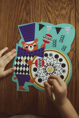 Zestaw kreatywny Do zdrapywania Graficzne zwierzątka 4+, Janod