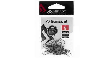 KRĘTLIK ROLKOWY Z AGRAFKĄ SPINNINGOWĄ - BN - Nr. 12 - op.10szt. MIKADO HX3050-012