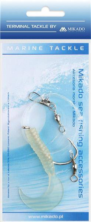 ZESTAW MORSKI - PILK TWIST RIG 7.5cm - hak 6/0 (PHOSPHO) MIKADO LS-A060-7.5-08
