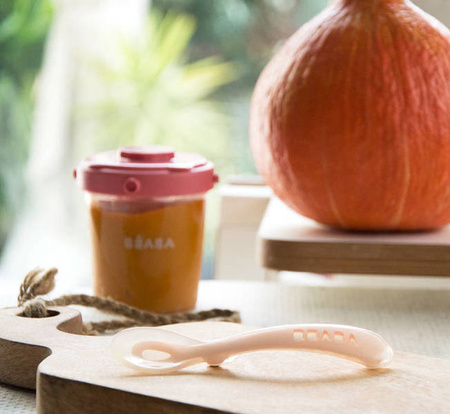 Beaba Łyżeczka silikonowa 8m+ pink