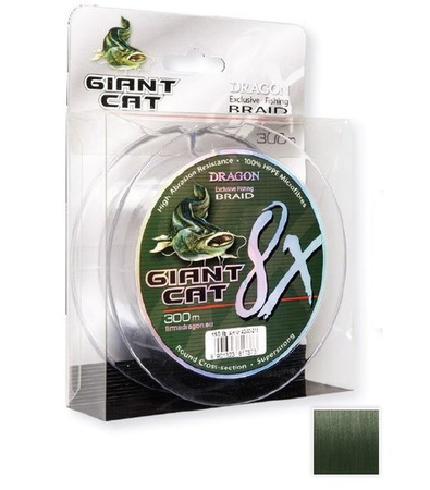 Plecak Giant Cat 8X Braid 300 m 100 lb ciemnozielona DRAGON TDC-40-30-210