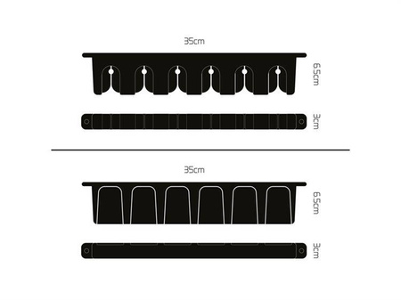 Uchwyt na wędki Delphin WallHOLD 35x6.5x3cm Delphin (101001594)