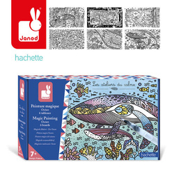 Zestaw kreatywny Magiczne kolorowanki wodne Ocean 7+, Janod