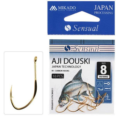 HACZYK SENSUAL - AJI DOUSKI W/RING Nr  2 G - torebka 10szt. MIKADO HS10092-2G