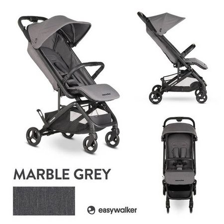 Easywalker Miley² Kompaktowy wózek spacerowy z torbą transportową Marble Grey