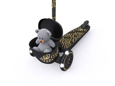 SCOOTANDRIDE Highwaykick 2 Lifestyle Hulajnoga trójkołowa balansowa z zamykanym schowkiem 2+ Black & Gold EDYCJA LIMITOWANA