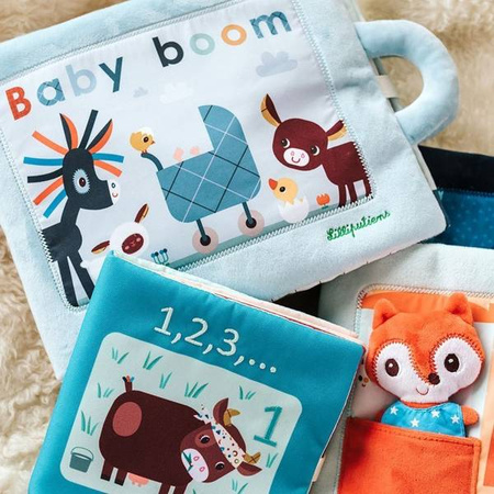 LILLIPUTIENS Miękka książeczka edukacyjna do nauki liczenia 1, 2, 3... 18 m+