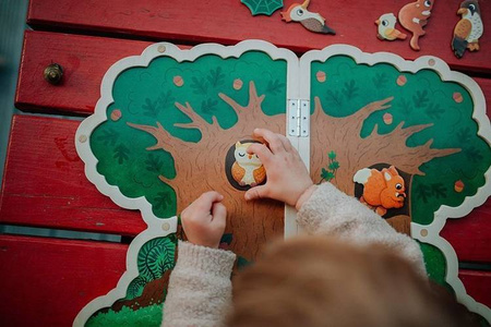 Układanka drewniana magnetyczna z 30 magnesami Drzewo, Janod