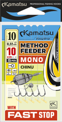 PRZYPON METHOD FEEDER MONO CHINU 10 BLNO/10cm/0,22mm FAST STOP K-007 OP.5 SZT KAMATSU KONGER 504023310