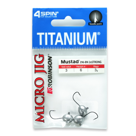 Główki Jigowe Titanium Micro, rozm. 6, 3g (3szt) Robinson 04-M-006-30