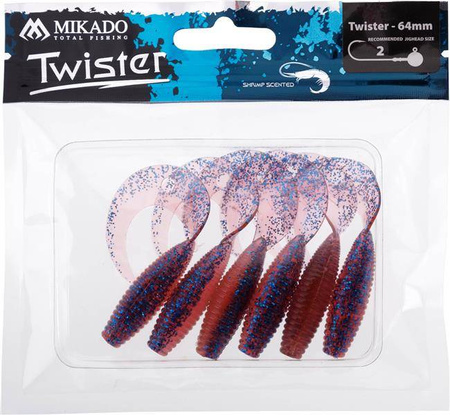 PRZYNĘTA - TWISTER 64mm/ VIOLET - op.6szt.
