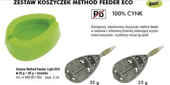 ZESTAW METHOD FEEDER LIGHT ECO KOSZYK 25g+35g+FOREMKA KAMATSU 960001004