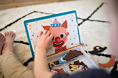 Magnetyczna układanka Śmieszne buzie Chłopiec Magnetibook, Janod