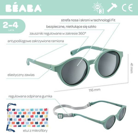 Beaba Okulary przeciwsłoneczne dla dzieci 2-4 lata Tropical green
