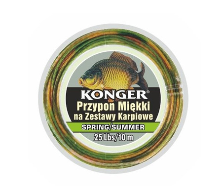 PRZYPON MIĘKKI SPRING/SUMMER NA ZESTAWY KARPIOWE 25Lbs/10m TEAM CARP KONGER 960000154