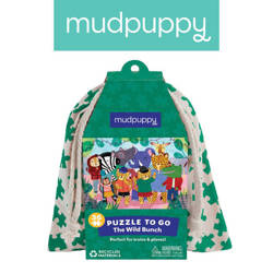 Mudpuppy Puzzle podróżne w woreczku Dzika ekipa 36 elementów 3+