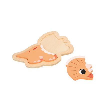 Puzzle progresywne drewniane Dinozaury 4 układanki – 2, 3, 4 i 5 elementów 18 m+, Janod