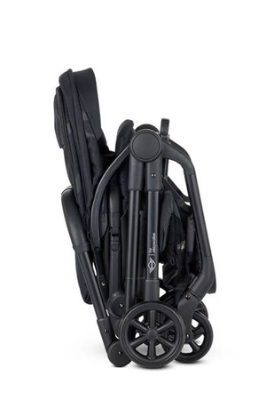 MINI by Easywalker Buggy TURN Kompaktowy wózek spacerowy z obrotowym siedziskiem 360° Oxford Black (z osłoną przeciwdeszczową w zestawie)