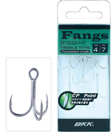 MORSKIE KOTWICZKI BKK - FANGS 6063 2X CP Nr.2 MATTE TIN - torebka 6szt. MIKADO BT632-MT-CP-POINT-2