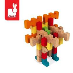 Drewniane klocki konstrukcyjne 100 elementów 6+, Janod