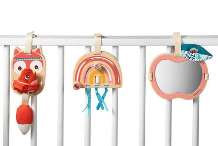 LILLIPUTIENS Zestaw drewnianych zawieszek aktywizujących Lisiczka Alice 9 m+