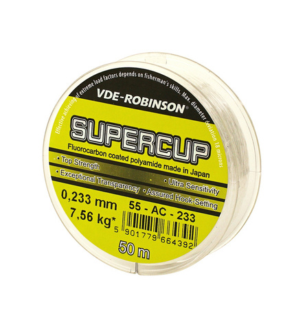 Żyłka Przyponowa Supercup 0.095mm, 50m Robinson 55-AC-095