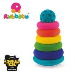 Rubbabu Układanka edukacyjno-sensoryczna piramida z piłką