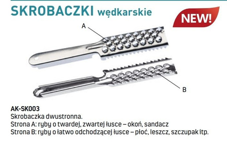 (R) SKROBACZKA WĘDKARSKA DWUSTRONNA 1SZT JAXON AK-SK003