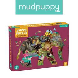 Mudpuppy Puzzle konturowe słoń Afrykańskie safari 300 elementów 7+