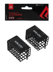 KOSZYCZEK - KWADRATOWY Z DENKIEM -50g - (30x30x55mm) - CZARNY - op.2szt MIKADO AMKZ-09-50-B