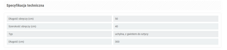 SIATKA PROSTOKĄTNA WINNER 300/50/40 KONGER 710002300